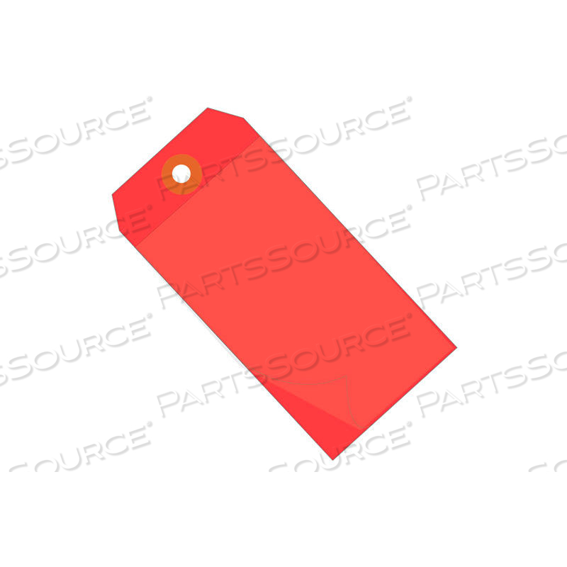 SELF LAMINATING TAGS 4-3/4" X 2-3/8" RED - 100 PACK by Box Packaging Inc
