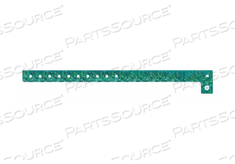 ID WRISTBAND HOLOGRAPHIC AQUA PK500 by Identiplus