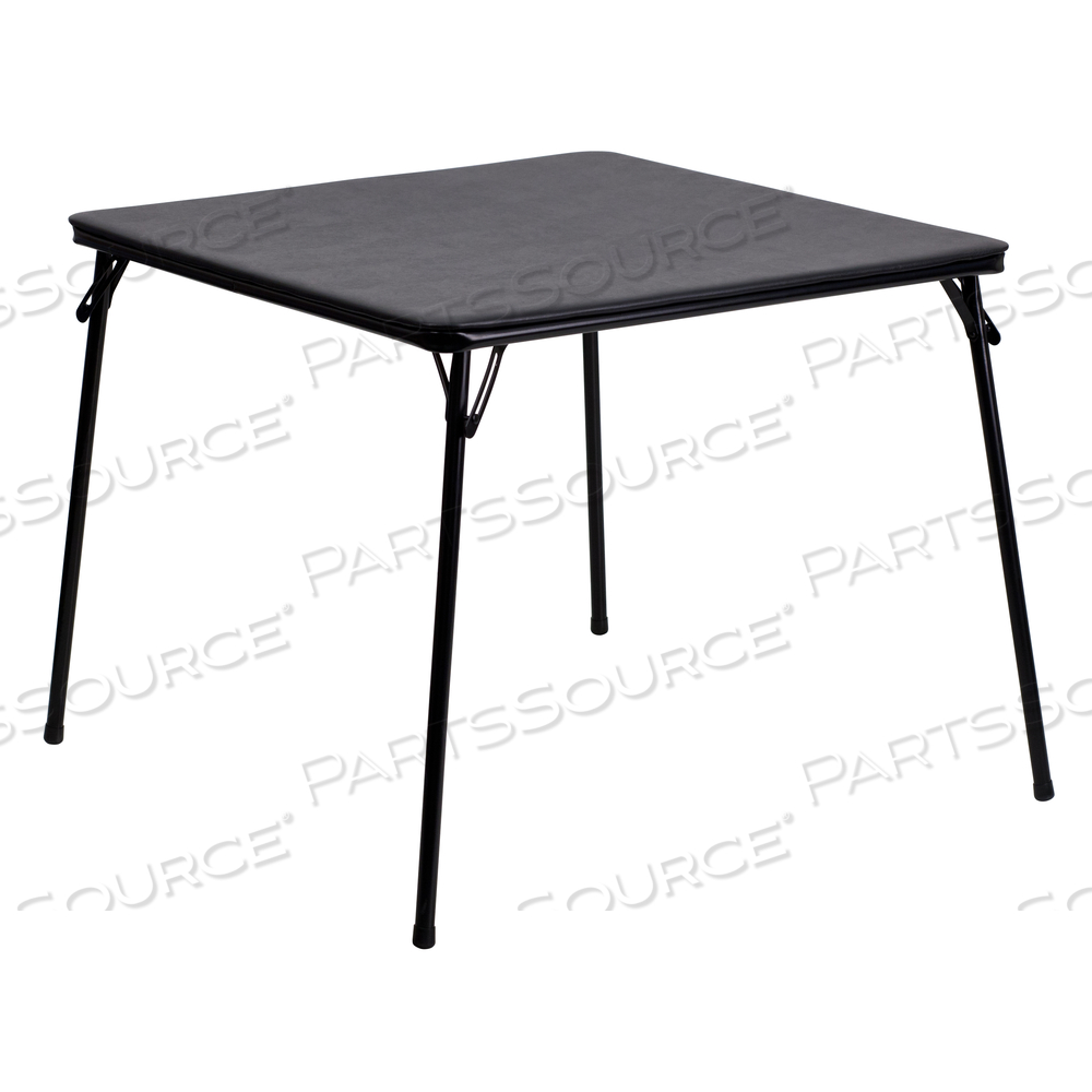 MADELYN BLACK FOLDING CARD TABLE - LIGHTWEIGHT PORTABLE FOLDING TABLE WITH COLLAPSIBLE LEGS by Flash Furniture MADELYN BLACK FOLDING CARD TABLE - LIGHTWEIGHT PORTABLE FOLDING TABLE WITH COLLAPSIBLE LEGS by Flash Furniture
