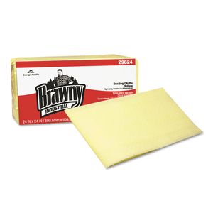 DUSTING CLOTHS, QUARTERFOLD, 24 X 24, YELLOW, 50/PACK, 4/CARTON by Brawny