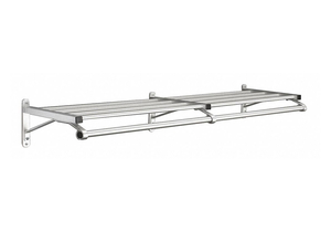 COAT RACK 1 SHELF 60 IN W SATIN ALUMINUM by Glaro Products Inc