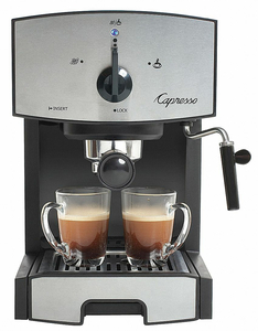 ESPRESSO MACHINE DUAL BLACK/SILVER 42 OZ by Capresso