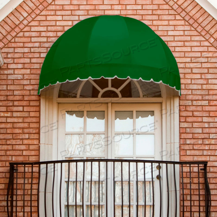WINDOW/ENTRY AWNING 6' 4-1/2"W X 3' 2-1/4"D X 3' 9-1/4"H FOREST GREEN by Awntech