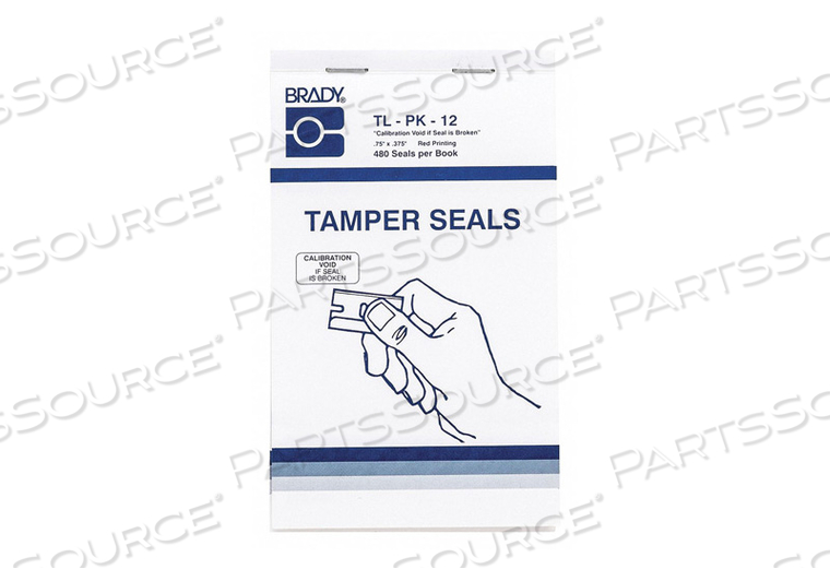 TAMPER SEALS 0.75X0.375 RED/WHITE by Brady Americas