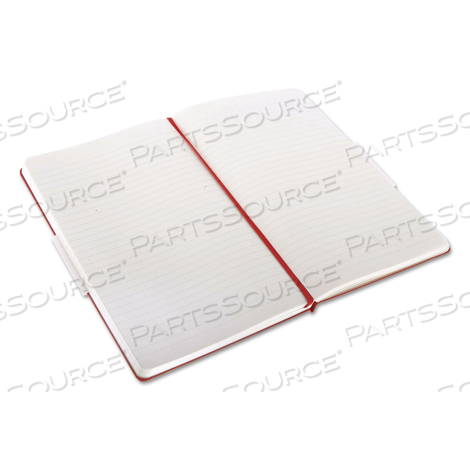 CLASSIC COLORED HARDCOVER NOTEBOOK, 1 SUBJECT, NARROW RULE, RED COVER, 8.25 X 5, 240 SHEETS 