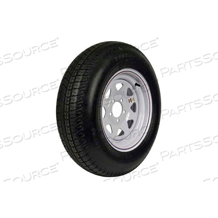 ST205/75D-14 TRAILER TIRE & CUSTOM SPOKE WHEEL ASSEMBLY by Martin Wheel Co.