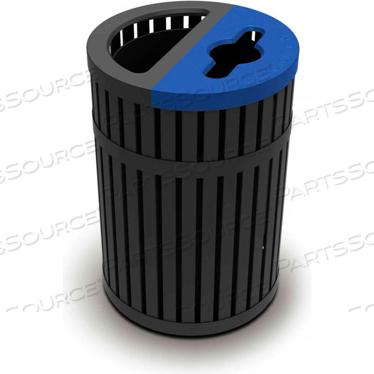 COMMERCIAL ZONE PARKVIEW 3, 45 GALLON WASTE/RECYCLING CONTAINER W/ CANOPY TOP - BLACK by Dci Marketing COMMERCIAL ZONE PARKVIEW 3, 45 GALLON WASTE/RECYCLING CONTAINER W/ CANOPY TOP - BLACK by Dci Marketing