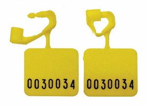 PADLOCK STAMP SEAL YELLOW 1-25/64 PK250 by ELC Security Products