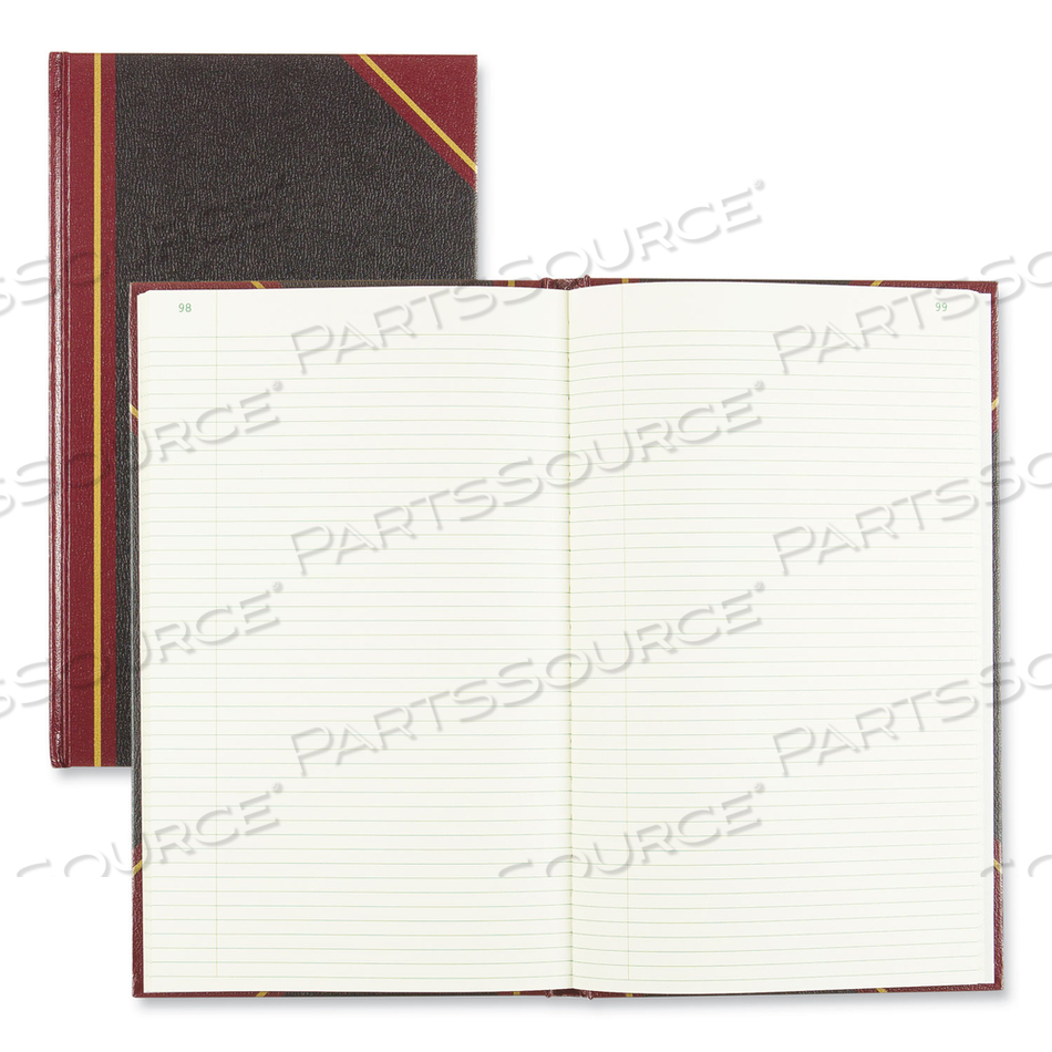 TEXTHIDE RECORD BOOK, 1 SUBJECT, MEDIUM/COLLEGE RULE, BLACK/BURGUNDY COVER, 14 X 8.5, 500 SHEETS by National TEXTHIDE RECORD BOOK, 1 SUBJECT, MEDIUM/COLLEGE RULE, BLACK/BURGUNDY COVER, 14 X 8.5, 500 SHEETS by National