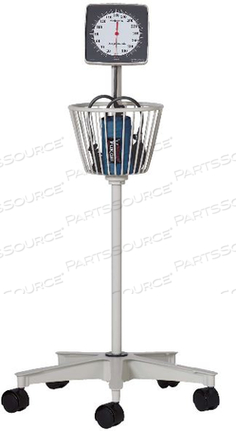 FREESTANDING ANEROID SPHYGMOMANOMETER, DIECAST ALUMINUM WHEEL, ABS, NEUTRAL WHITE, MEETS ANSI/AAMI SP-10, 2 LBS by W.A. Baum Co., Inc.