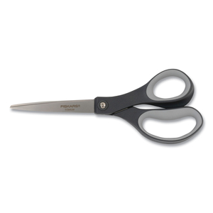 EVERYDAY TITANIUM SOFTGRIP SCISSORS, 8" LONG, 3.1" CUT LENGTH, DARK GRAY STRAIGHT HANDLE by Fiskars