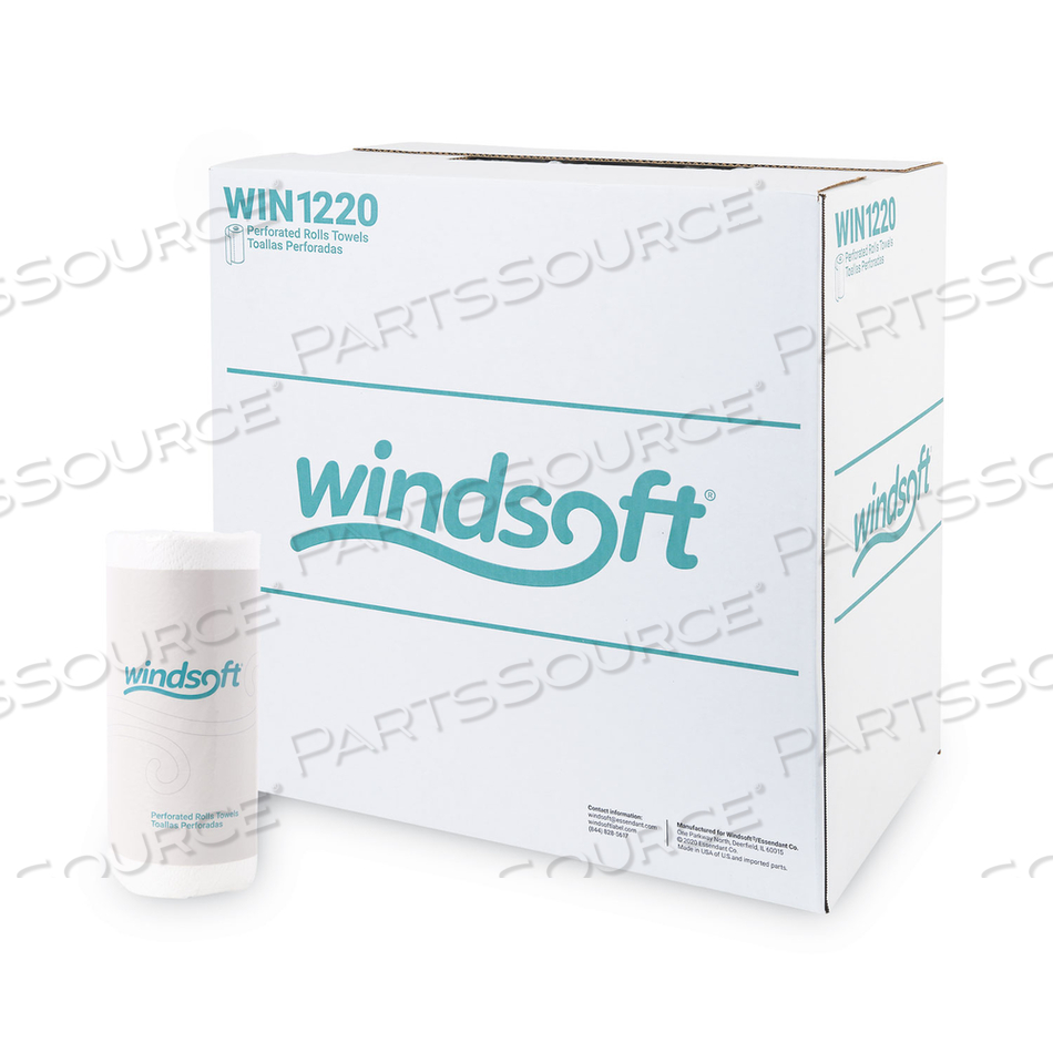 KITCHEN ROLL TOWELS, 2-PLY, 11 X 8.8, WHITE, 100/ROLL by Windsoft KITCHEN ROLL TOWELS, 2-PLY, 11 X 8.8, WHITE, 100/ROLL by Windsoft