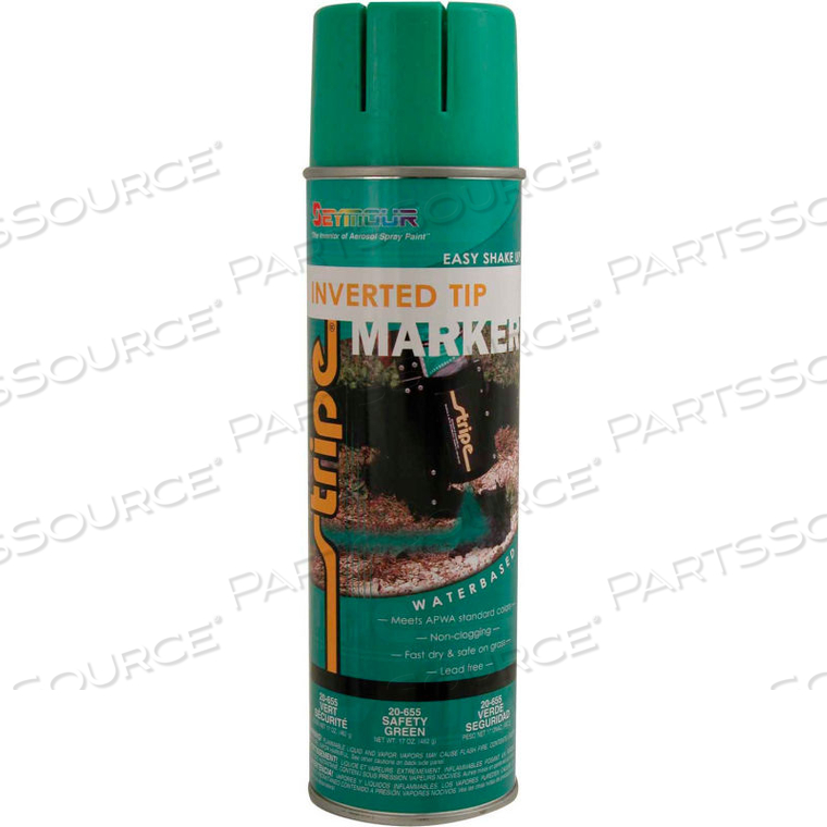 STRIPE WATERBASE STREET & UTILITY MARKING PAINT 20 OZ. SAFETY GREEN, 12/CASE by Seymour Of Sycamore STRIPE WATERBASE STREET & UTILITY MARKING PAINT 20 OZ. SAFETY GREEN, 12/CASE by Seymour Of Sycamore