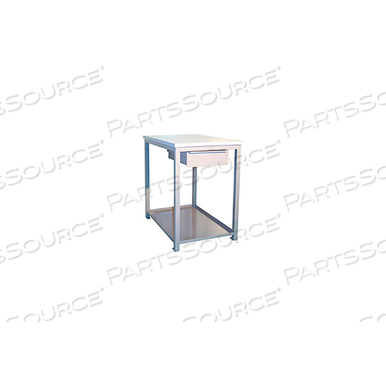 18 X 24 X 24 DRAWER / SHELF SHOP STAND - PLASTIC- BLUE 