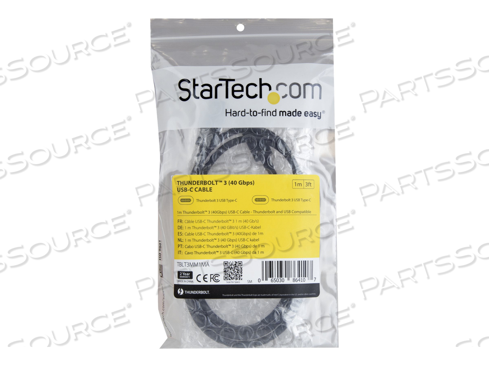 TRANSFER FILES IN SECONDS WITH A THUNDERBOLT 3 CABLE THAT SUPPORTS 40GBPS - 1M T by StarTech.com Ltd.