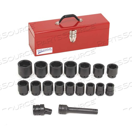 WS-6-18TB WILLIAMS SOCKET SET, 18 PIECES, 3/4 INCH DRIVE, SHALLOW IMPACT by Snap-on Incorporated
