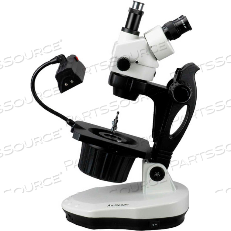 AMSCOPE 3.5X-90X ADVANCED JEWEL GEM STEREO ZOOM MICROSCOPE by United Scope