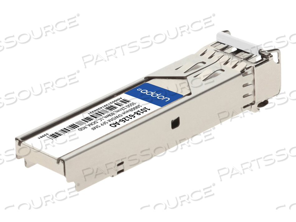 ADDON, SFP (MINI-GBIC) TRANSCEIVER MODULE (EQUIVALENT TO: OPTELIAN 1018-6126), GIGE, 1000BASE-DWDM, LC SINGLE-MODE, UP TO 49.7 MILES, 1550.1 by ADDON ADDON, SFP (MINI-GBIC) TRANSCEIVER MODULE (EQUIVALENT TO: OPTELIAN 1018-6126), GIGE, 1000BASE-DWDM, LC SINGLE-MODE, UP TO 49.7 MILES, 1550.1 by ADDON