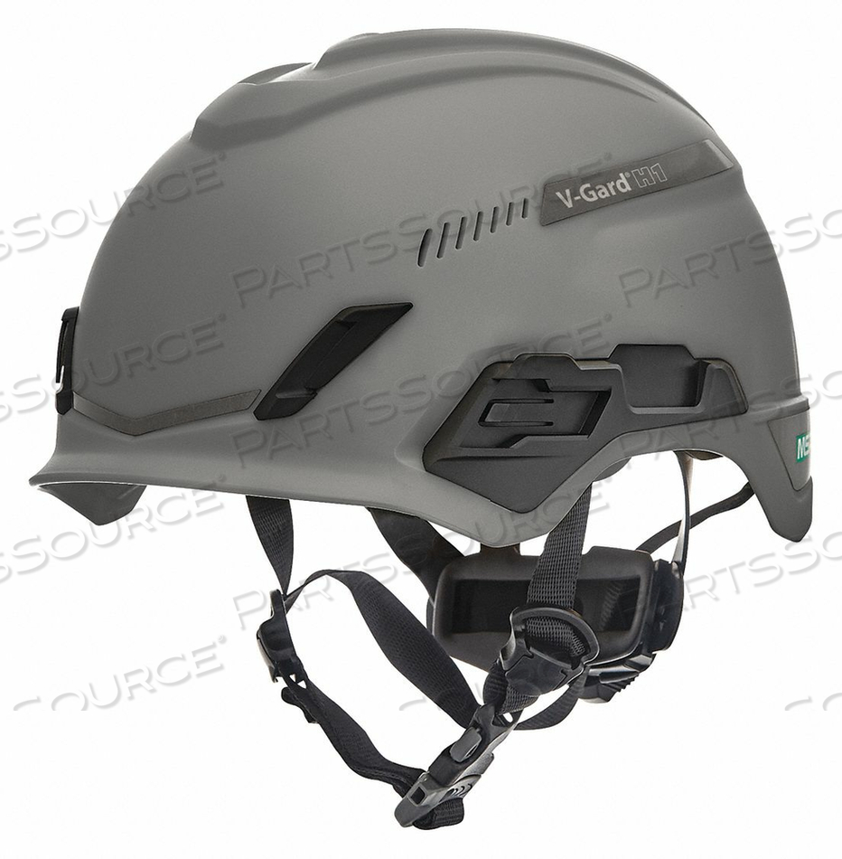 V-GARD H1 SAFETY HELMET, TRIVENT FAS-TRAC III PIVOT, ANSI, EN12492, GRAY by MSA Safety Sales, LLC