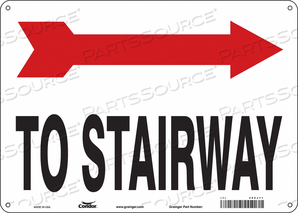 SAFETY SIGN TO STAIRWAY 10 X14 