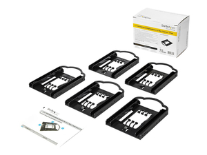 2.5 SSD/HDD MOUNTING BRACKET FOR 3.5 DRIVE BAY, 5 PACK, TOOL-LESS, HARD DRIVE MOUNTING KIT (BRACKET125PTP), STORAGE BAY ADAPTER, 3.5" TO 2.5 by StarTech.com Ltd.