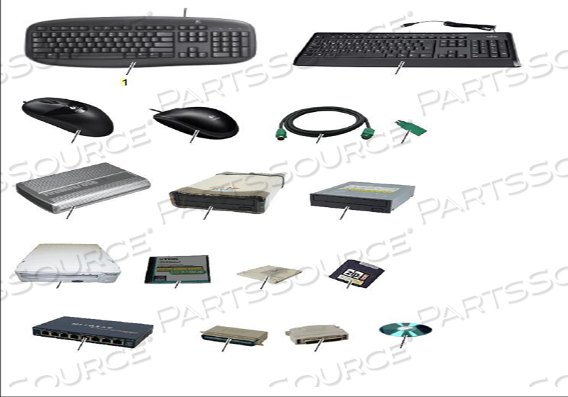KEYBOARD: BLACK PS2 ENGLISH by Siemens Medical Solutions