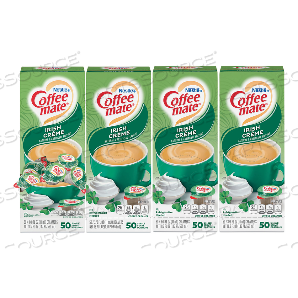 LIQUID COFFEE CREAMER, IRISH CREME, 0.38 OZ MINI CUPS by Coffee-Mate