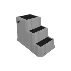 3 STEP NESTABLE PLASTIC STEP STAND - GRAY 26"W X 43"D X 28"H by US Roto Molding 3 STEP NESTABLE PLASTIC STEP STAND - GRAY 26"W X 43"D X 28"H by US Roto Molding