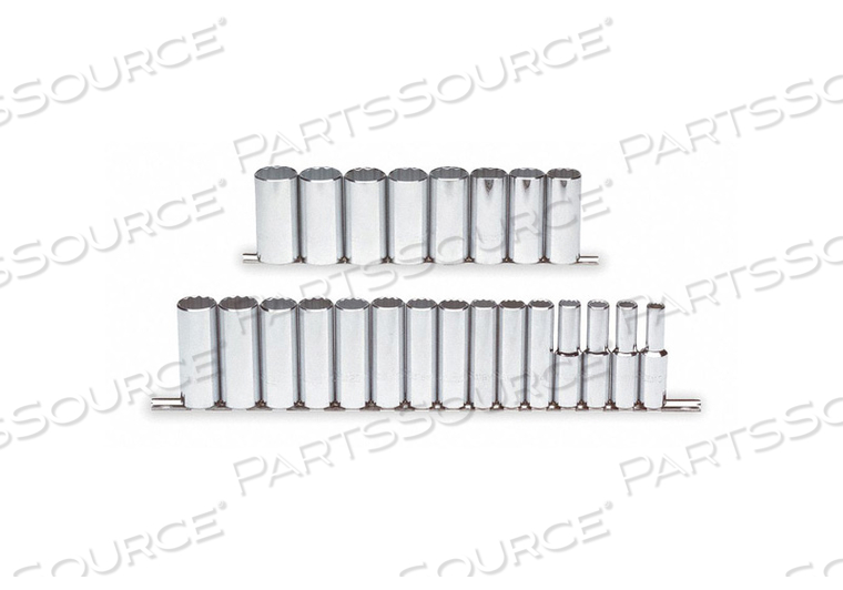 SOCKET SET METRIC 1/2 IN DR 23 PC by Proto SOCKET SET METRIC 1/2 IN DR 23 PC by Proto