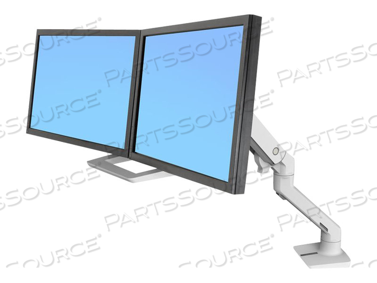 HX DESK DUAL MONITOR ARM BRIGHT WHITE by Ergotron, Inc.