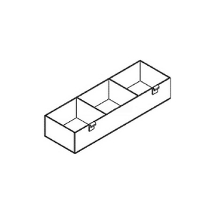 TRIPLE HOSIERY BIN DISPLAY, 24" L X 7-1/2" W X 4-1/14" H, ACRYLIC, CLEAR by Amko Displays LLC