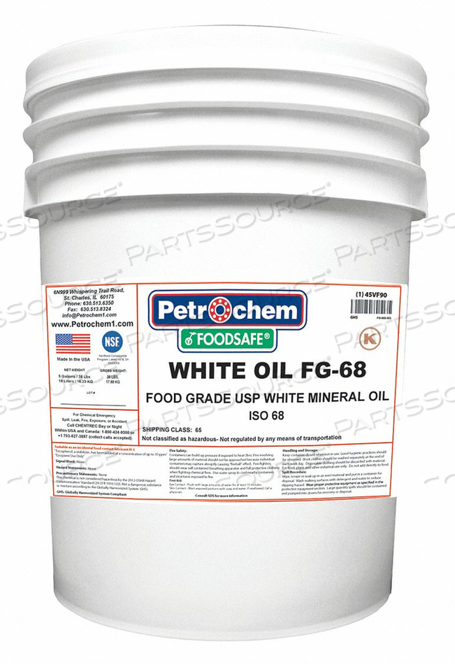 MINERAL HYDRAULIC OIL 5 GAL. PAIL by Petrochem