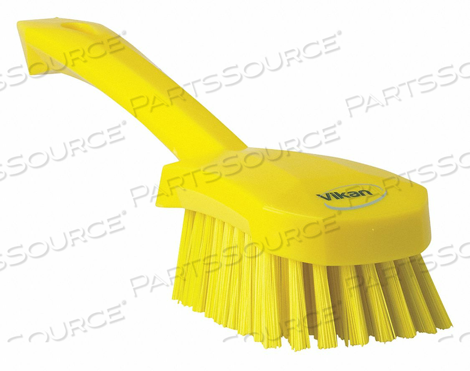 VIKAN SHORT HANDLE SCRUBBING BRUSH- STIFF, YELLOW by Vikan
