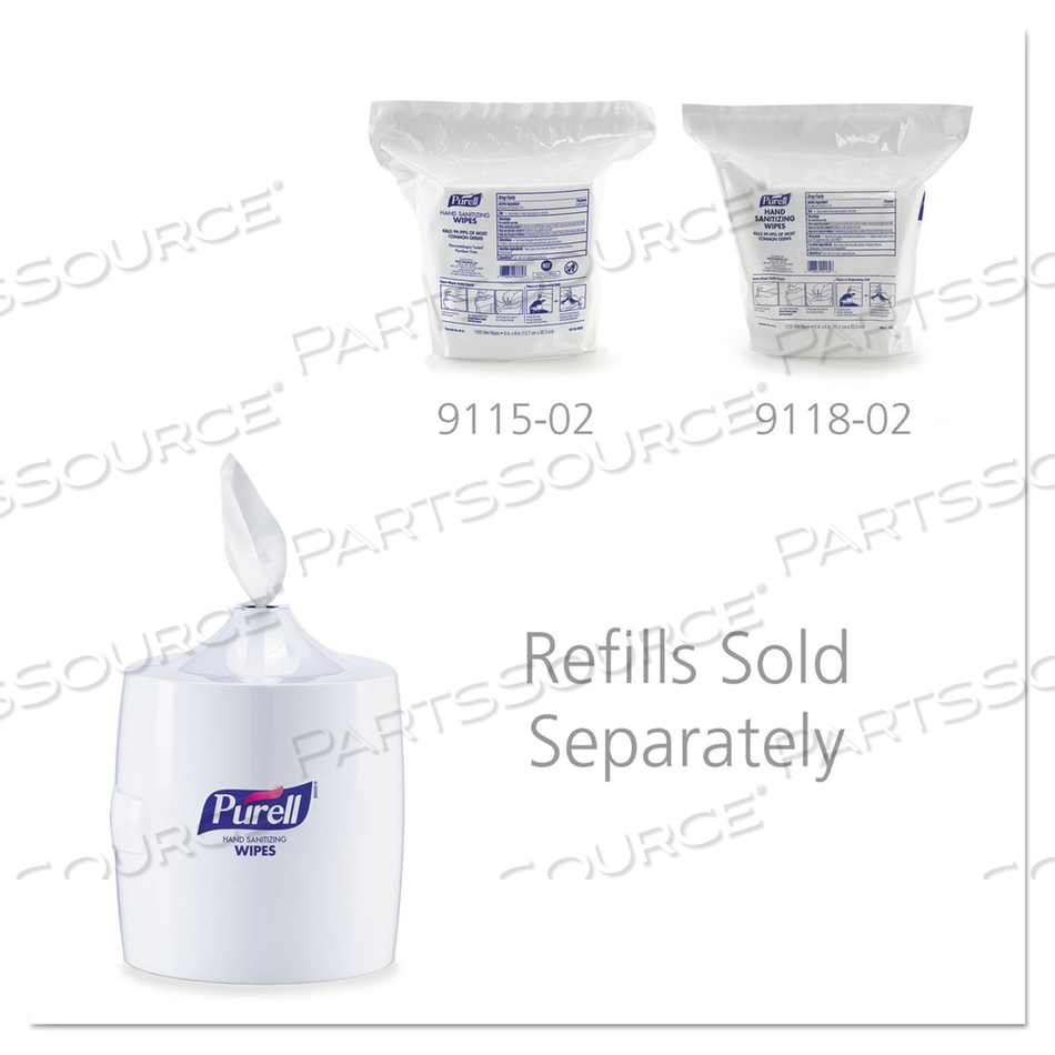 HAND SANITIZER WIPES WALL MOUNT DISPENSER, 1,200/1,500 WIPE CAPACITY, 13.3 X 11 X 10.88, WHITE by Purell HAND SANITIZER WIPES WALL MOUNT DISPENSER, 1,200/1,500 WIPE CAPACITY, 13.3 X 11 X 10.88, WHITE by Purell