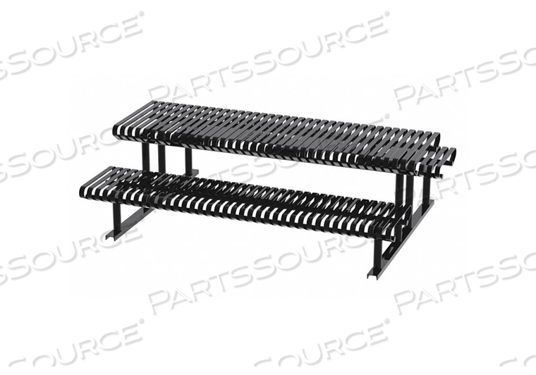 PICNIC TABLE BLACK 94 IN D 30 IN H by Graber Manufacturing