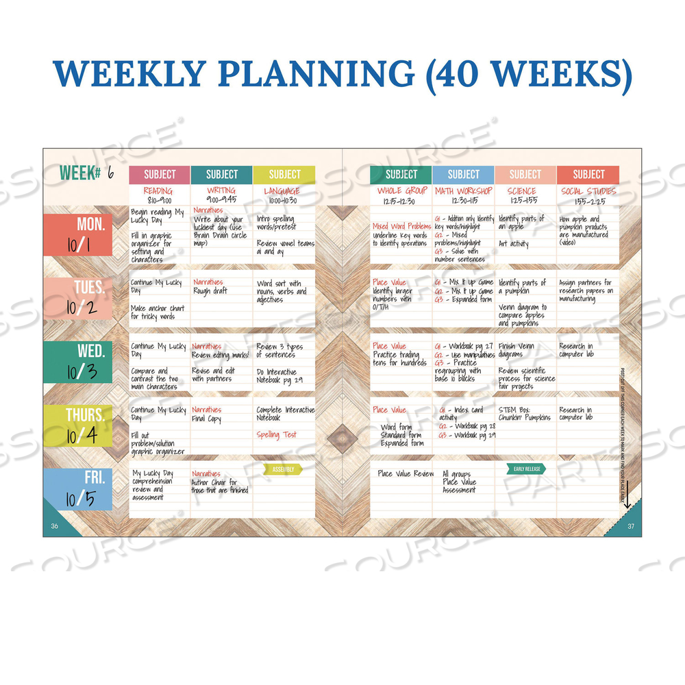 TEACHER PLANNERS, WEEKLY/MONTHLY, TWO-PAGE SPREAD, 11 X 8.5, MULTICOLOR COVER, TRUE TO YOU THEME by Carson-Dellosa Publishing TEACHER PLANNERS, WEEKLY/MONTHLY, TWO-PAGE SPREAD, 11 X 8.5, MULTICOLOR COVER, TRUE TO YOU THEME by Carson-Dellosa Publishing