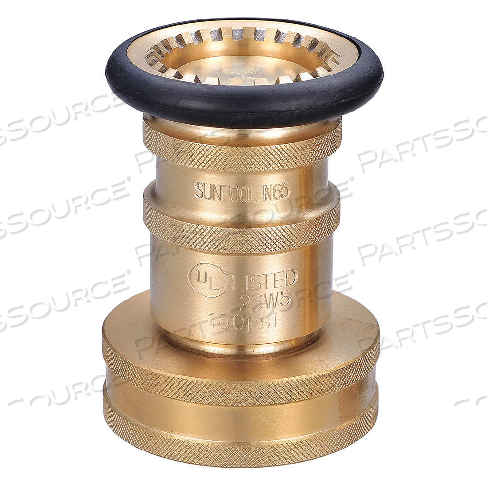 FIRE HOSE NOZZLE, ADJ GALLONAGE, FOG, 6AKC3 by Approved Vendor