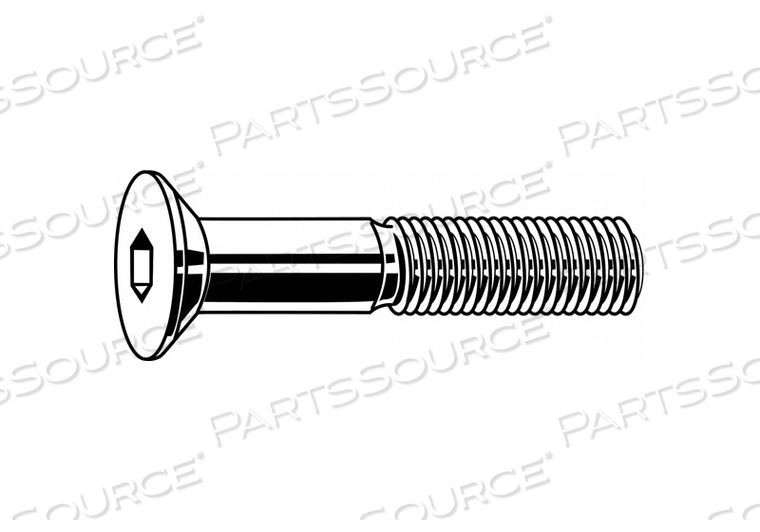 SOCKET FLAT HEAD SCREW, 3/8"-16 THREAD SIZE, 1 3/4 IN LG, FLAT, PLAIN, STAINLESS STEEL, 18-8 by Fabory SOCKET FLAT HEAD SCREW, 3/8"-16 THREAD SIZE, 1 3/4 IN LG, FLAT, PLAIN, STAINLESS STEEL, 18-8 by Fabory