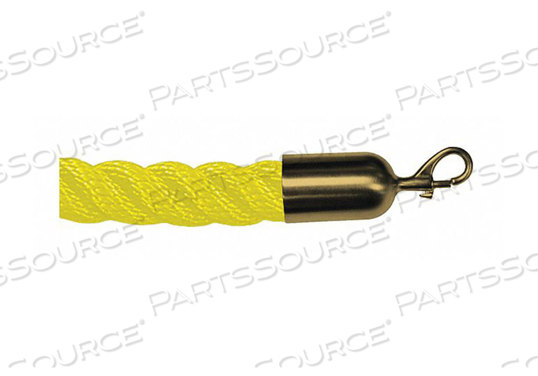 BARRIER ROPE YLLW 10 FT.L BRASS SNAP END by Lawrence Metal BARRIER ROPE YLLW 10 FT.L BRASS SNAP END by Lawrence Metal