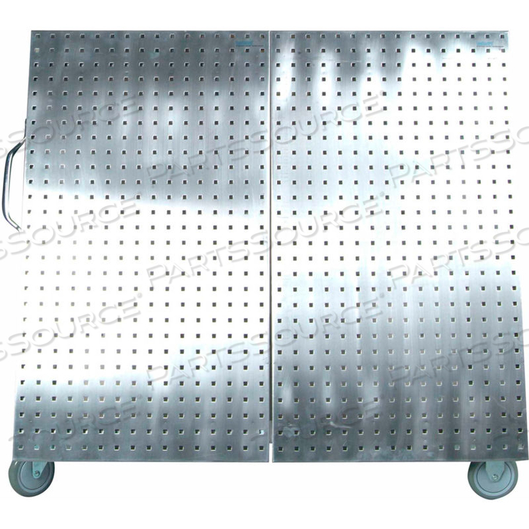 48"W X 26-5/8"D X 46"H SS FRAME TOOL CART WITH TRAY AND SS LOCBOARD by Triton Products