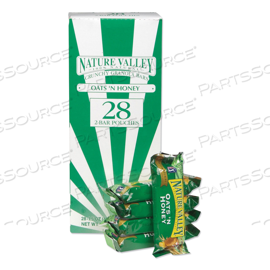 GRANOLA BARS, CRUNCHY OATS AND HONEY, 1.5 OZ POUCH by Nature Valley GRANOLA BARS, CRUNCHY OATS AND HONEY, 1.5 OZ POUCH by Nature Valley