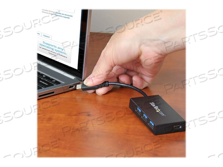 ADD ONE USB TYPE-C AND THREE USB TYPE-A PORTS (5GBPS) TO YOUR LAPTOP -USB MULTIP by StarTech.com Ltd.