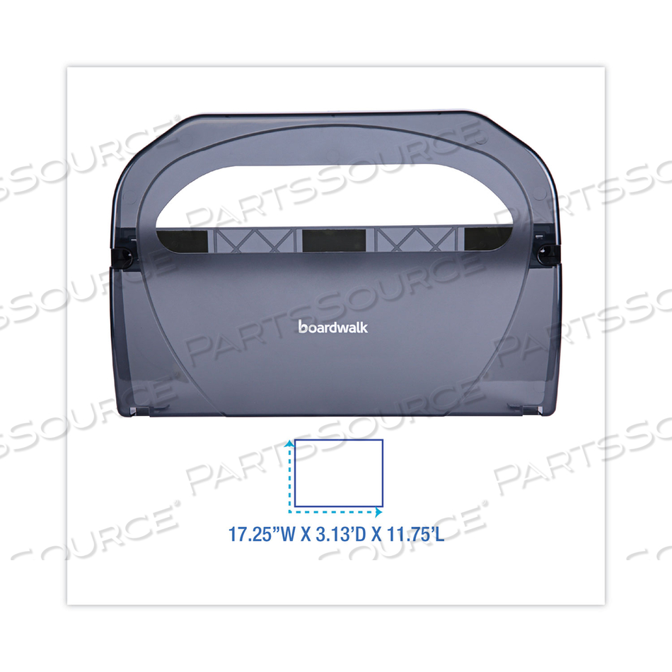 TOILET SEAT COVER DISPENSER, 17.25 X 3.13 X 11.75, SMOKE BLACK by Boardwalk TOILET SEAT COVER DISPENSER, 17.25 X 3.13 X 11.75, SMOKE BLACK by Boardwalk