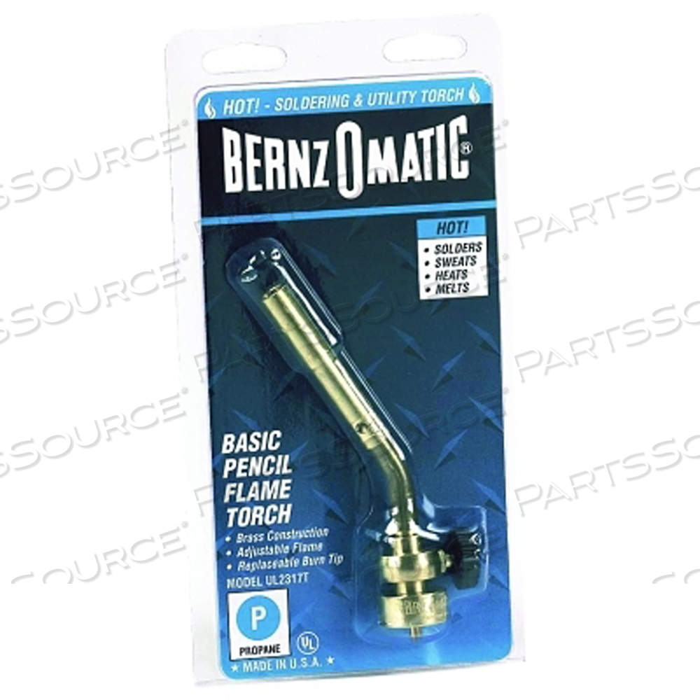 BASIC PENCIL FLAME TORCH, SOLDERING, HEATING, PROPANE by BernzOmatic BASIC PENCIL FLAME TORCH, SOLDERING, HEATING, PROPANE by BernzOmatic