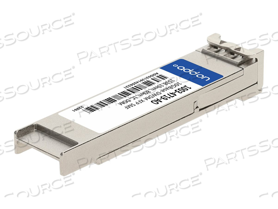 ADDON, XFP TRANSCEIVER MODULE (EQUIVALENT TO: OPTELIAN 1003-4719), 10 GIGE, 10GBASE-DWDM, LC SINGLE-MODE, UP TO 49.7 MILES, 1538.19 NM, TAA  by ADDON