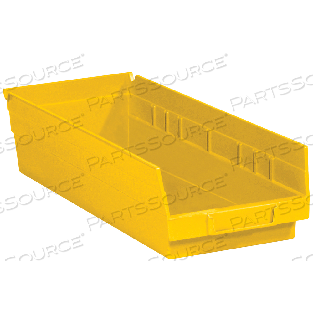 PLASTIC SHELF BIN BOXES, 17 7/8" X 6 5/8" X 4", YELLOW, 20/CASE by BOX Partners (Box Acquisitions, LLC)