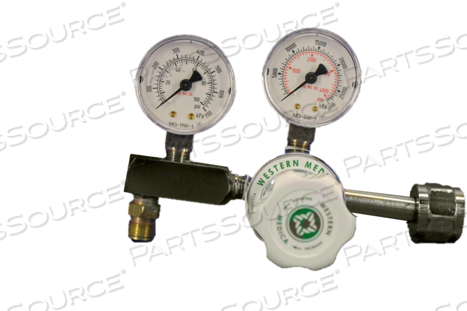 SINGLE-STAGE ADJUSTABLE DELIVERY PRESSURE REGULATOR WITH NUT AND NIPPLE INLET by Western Enterprises