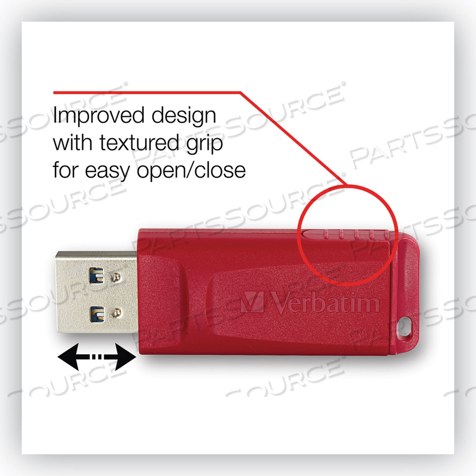 STORE 'N' GO USB FLASH DRIVE, 16 GB, RED by Verbatim STORE 'N' GO USB FLASH DRIVE, 16 GB, RED by Verbatim