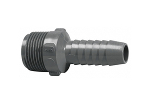 REDUCING ADAPTER, 1 1/2 IN X 1 1/4 IN FITTING PIPE SIZE, MALE NPT X MALE INSERT, 200 PSI, GRAY by Lasco REDUCING ADAPTER, 1 1/2 IN X 1 1/4 IN FITTING PIPE SIZE, MALE NPT X MALE INSERT, 200 PSI, GRAY by Lasco