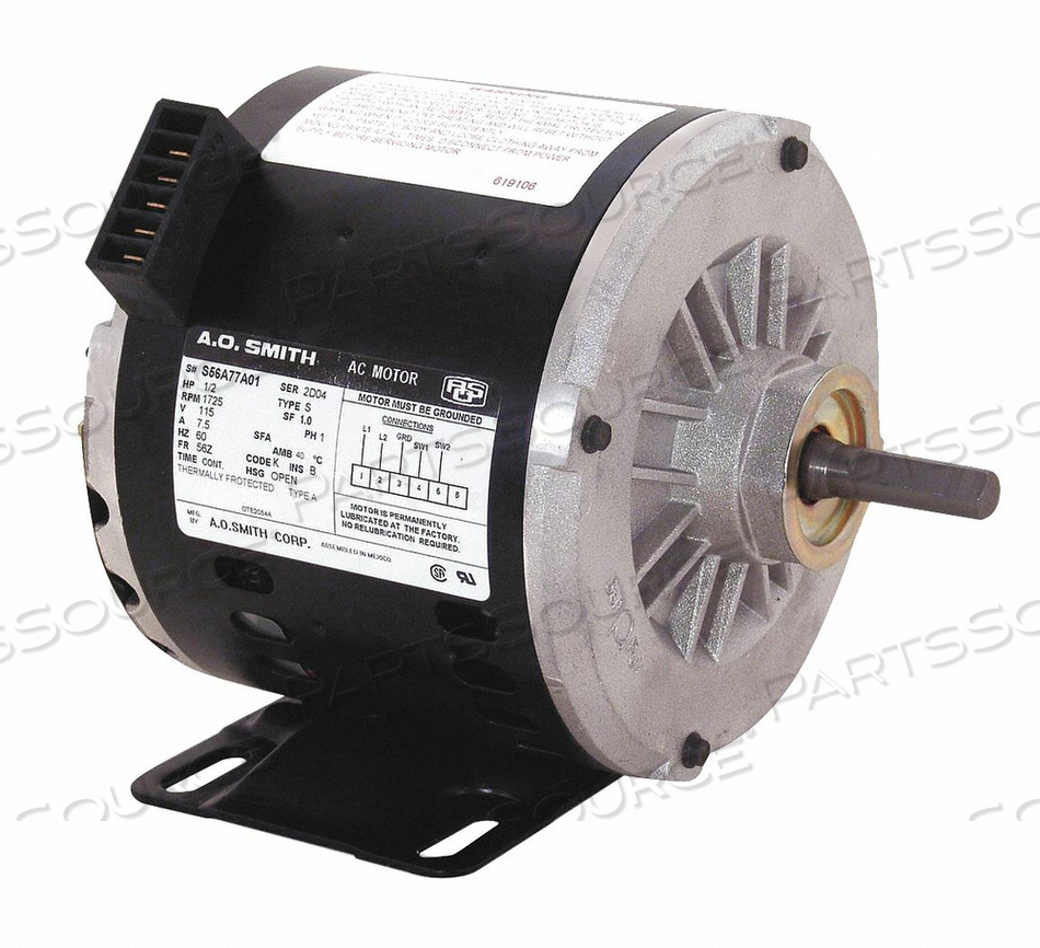 MTR SPLIT PH 1/2 HP 1725RPM 115V 56Z ODP by Regal Beloit America, Inc. (Century Electric Motors) MTR SPLIT PH 1/2 HP 1725RPM 115V 56Z ODP by Regal Beloit America, Inc. (Century Electric Motors)